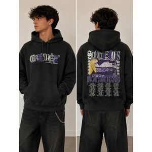 $uicideboy$ Unisex Grey Day Hoodie Medium Black Graphic Streetwear Gothcore